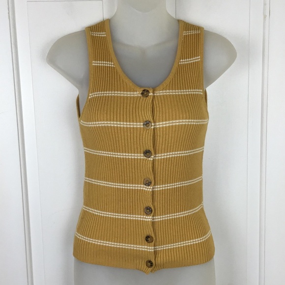 Freshman 1996 Sleeveless Sweater Tank Top Knit Striped Y2K - Picture 1 of 7